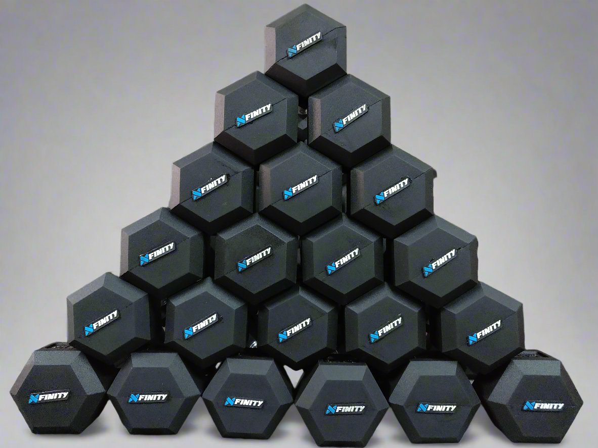 HEXA Dumbbells - Nfinity | Fitness and gym equipment | Dumbbells | Plates