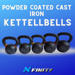 Nfinity Kettlebell | Powder Coated Cast Iron Kettlebell Weights - Nfinity | Fitness and gym equipment | Dumbbells | Plates 